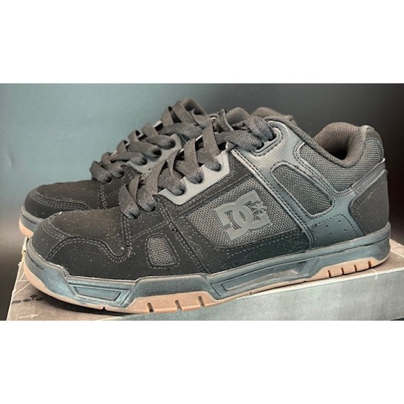 DC Mens Stag Skater Skateboarding Black Suede Size 8 shoe - Picture 1 of 8